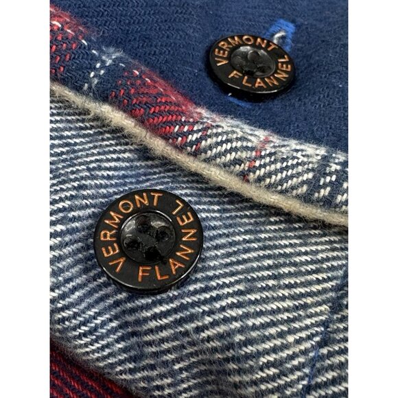 Vermont Flannel Co Hooded Men's XS Cottage Cozy Patchwork Plaid Full Zip Jacket - Picture 9 of 16